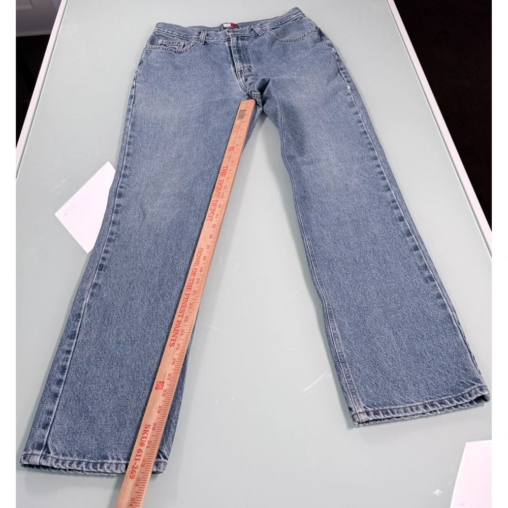 VTG Tommy Jean Ditto Straight Fit Jeans Mens 33x34 Light Wash Blue Denim Preppy